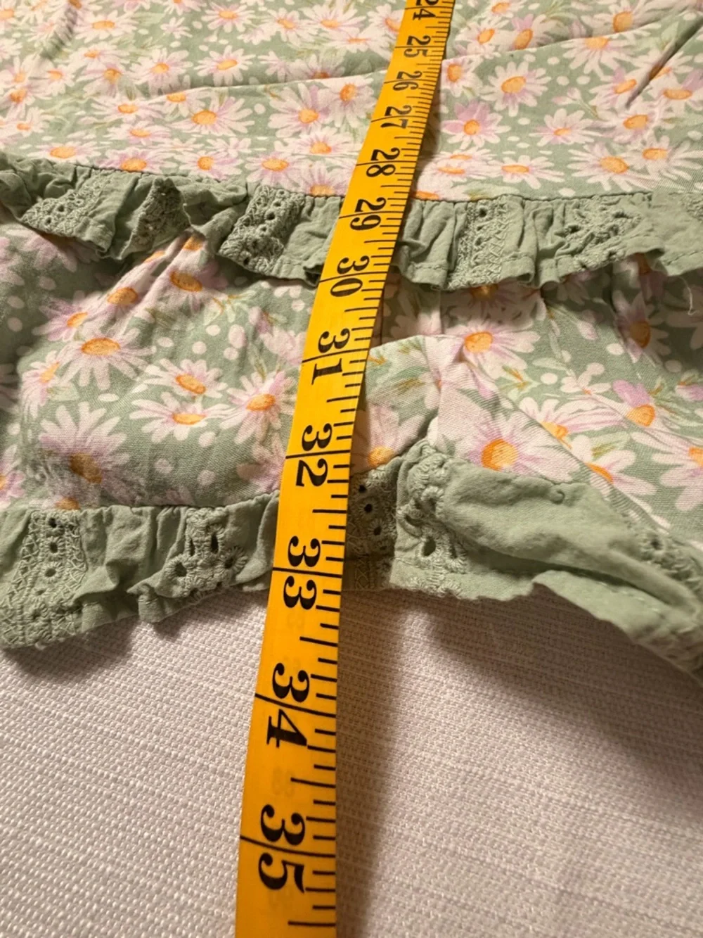 Women’s Floral Tie-Shoulder Mini Dress - Green - Picture 6 of 8